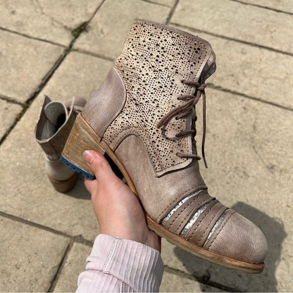 [8.5] Felmini Designer Real Leather Heeled Boot Made In Portugal Tan Brown - Picture 6 of 14